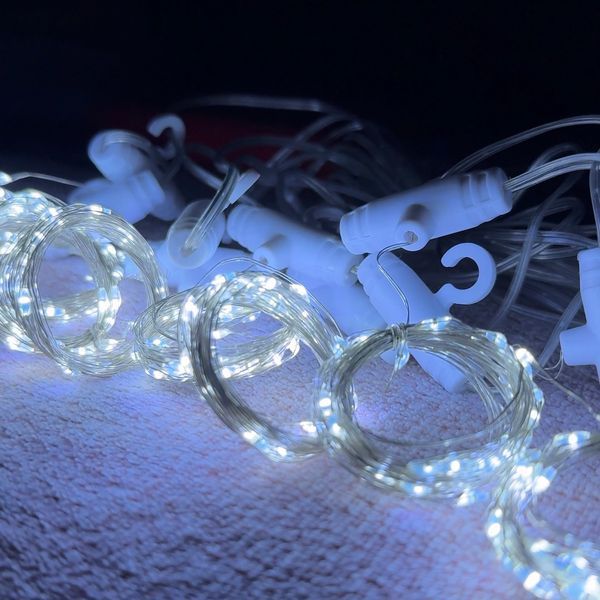 Гірлянда штора роса холодний білий колір на USB 3&times;3 м 300 LED ІГ-4003HW33 фото