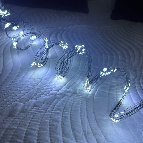 Гірлянда пучок роси холодний білий колір на зеленому дроті 2 м 200 LED ІГ-4002W2 фото